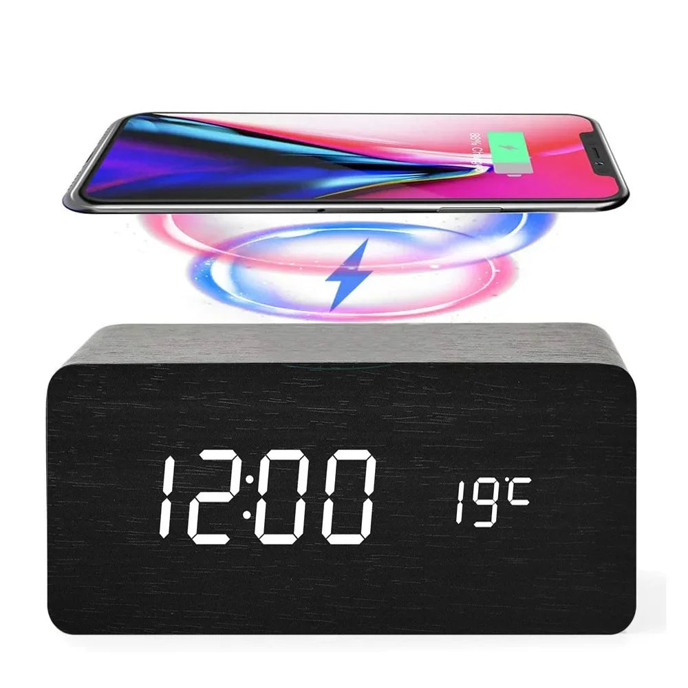 Wireless charging Alarm clock with 5+ features ⏰