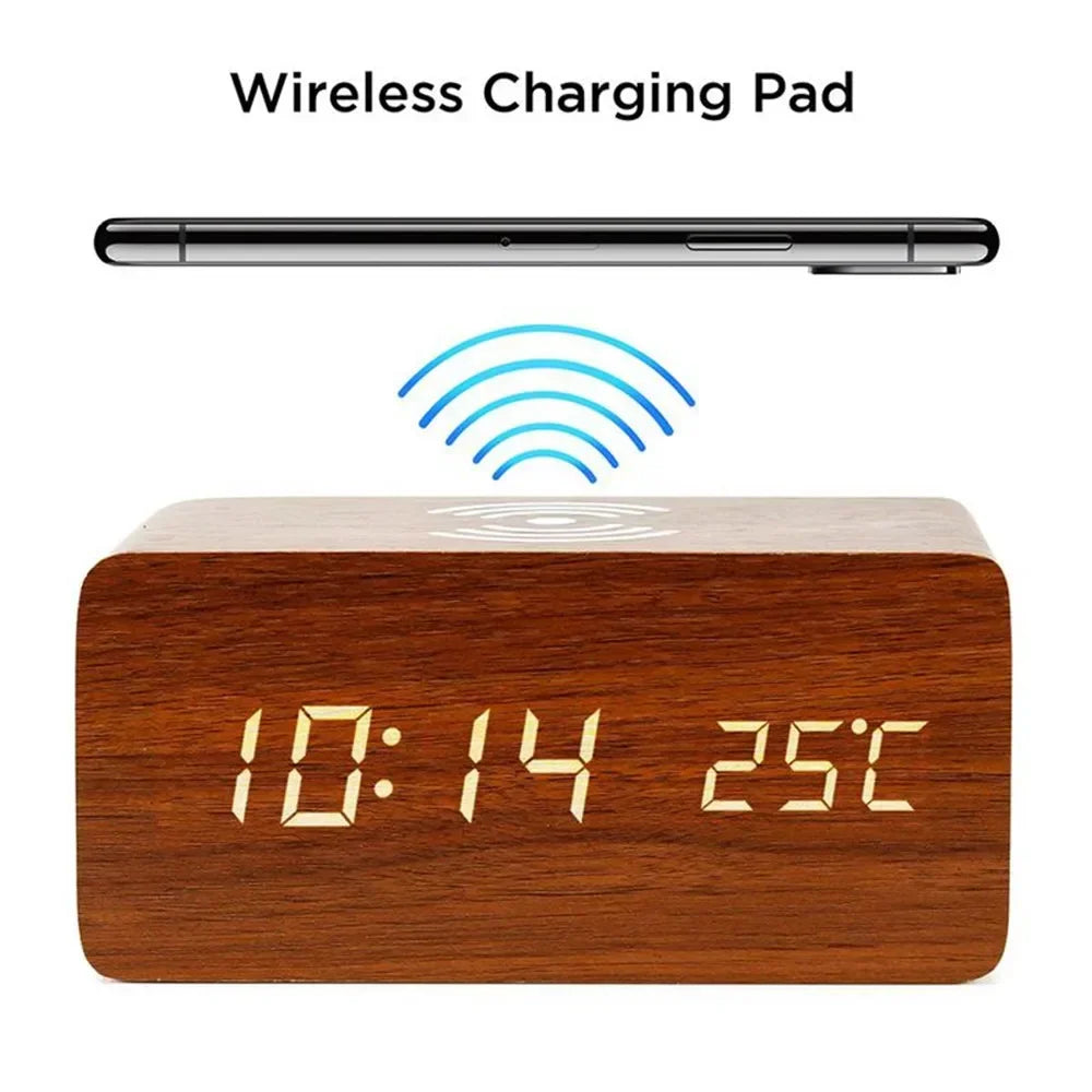 Wireless charging Alarm clock with 5+ features ⏰