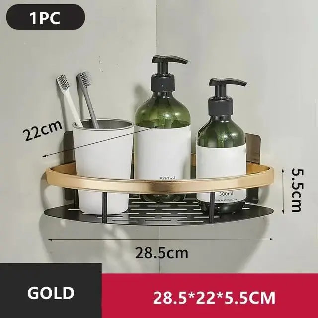 No-Drill Bathroom Shelf | Self-Adhesive Wall Organizer