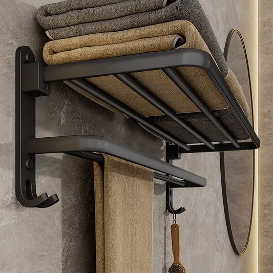 Folding Towel Holder Wall Mount