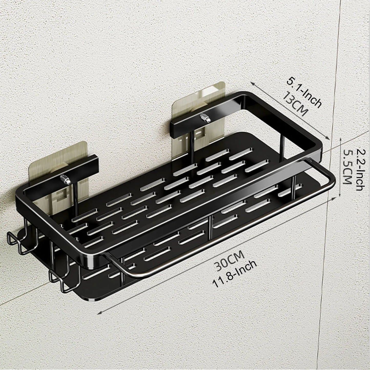 No-Drill Bathroom Shelf | Self-Adhesive Wall Organizer