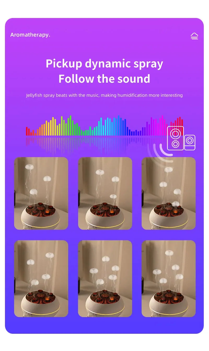 Jellyfish Air Humidifier | LED Aroma Diffuser