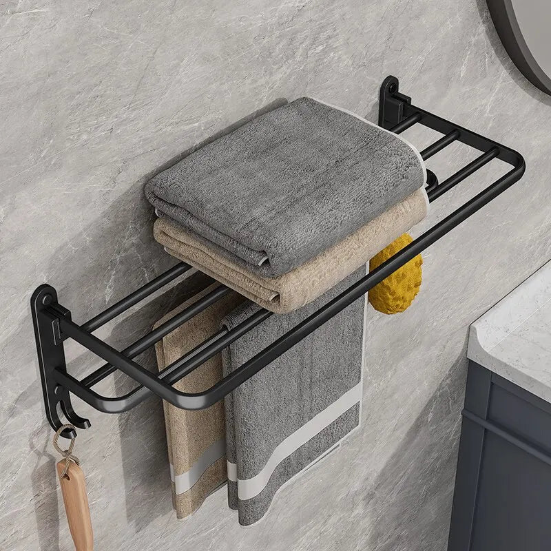 Folding Towel Holder Wall Mount