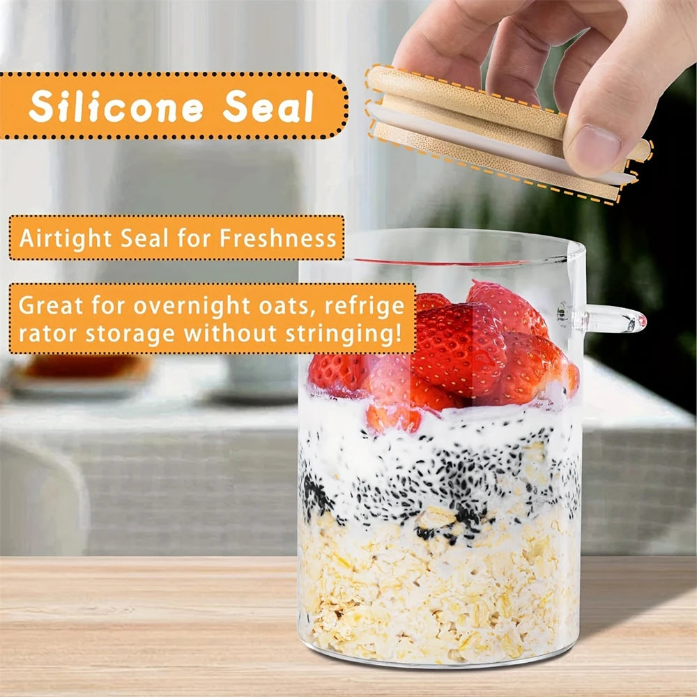 Bamboo Airtight Jars with Spoons