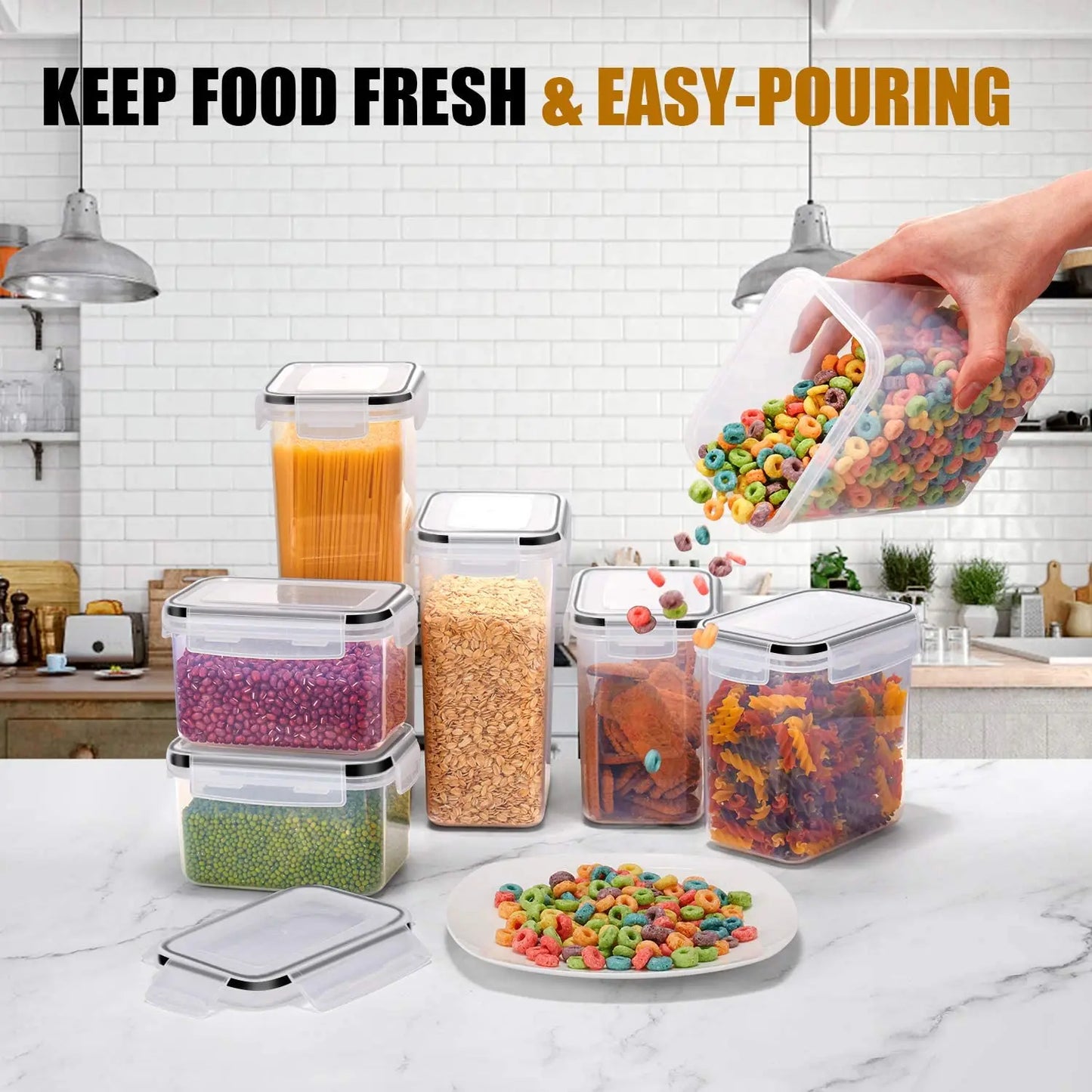 7-Piece BPA-Free Airtight Food Container Set