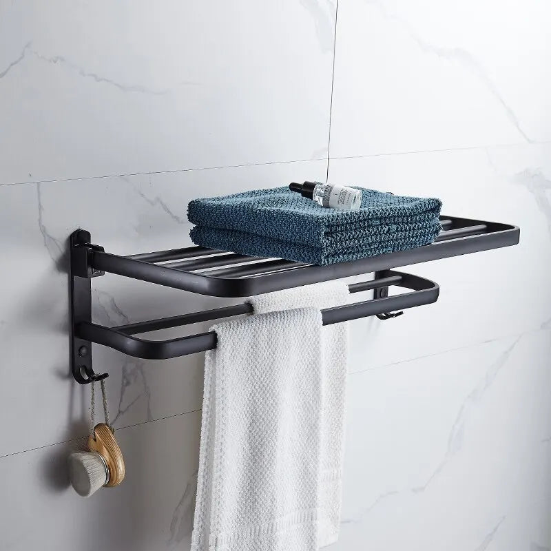 Folding Towel Holder Wall Mount