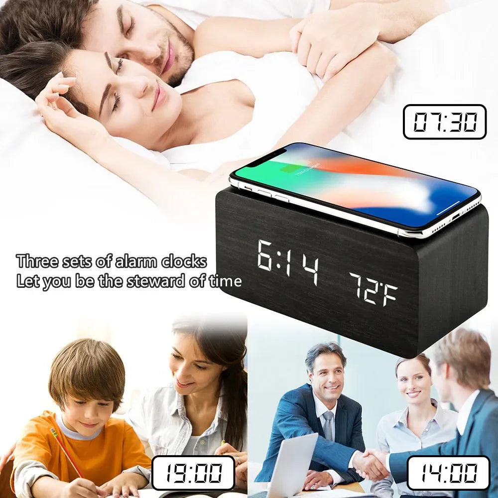 Wireless charging Alarm clock with 5+ features ⏰
