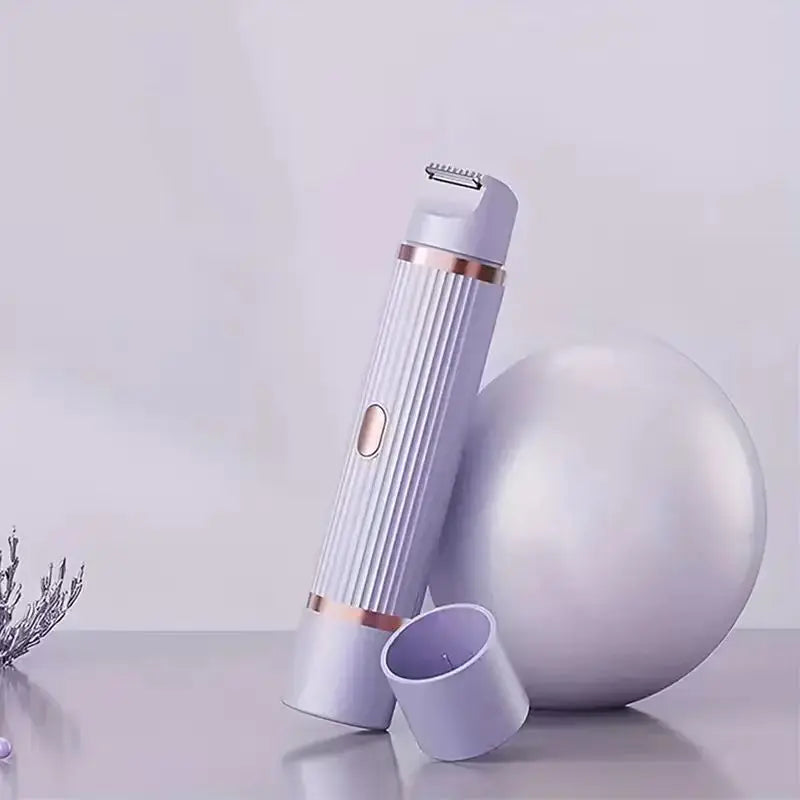 Two in one women's electric shaver - suitable for eyebrows, face, legs, and armpits, portable wet and dry hair remover