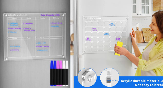 Acrylic Magnetic Dry Erase Board Calendar